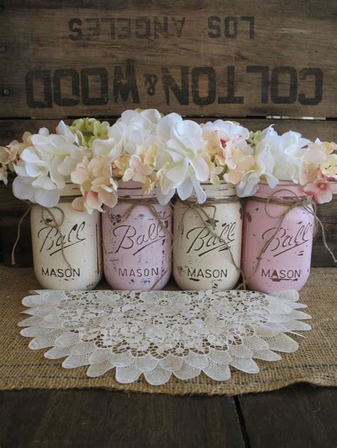 Mason Jars Ball Jars Painted Mason Jars By Theshabbychicwedding 3200
