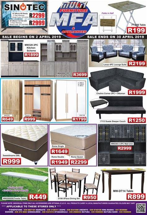 Your April Catalogue Is Multi Furniture And Appliances