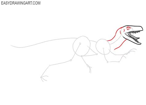 How To Draw A Velociraptor Easy Drawing Art
