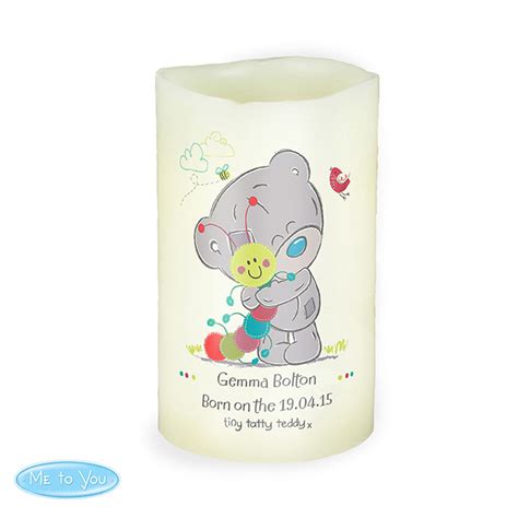 Simply install a curtain rail and let their soft and squishy friends hang from it! Personalised Tiny Tatty Teddy Cuddle Bug LED Candle ...