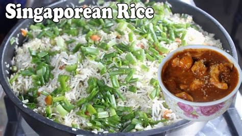 Easy Singaporean Rice Recipe How To Make Singaporian Rice Youtube