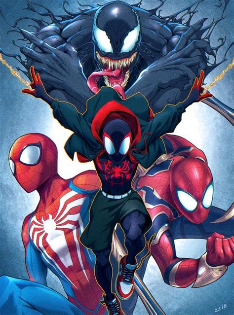 Spider Man Vs Venom Hombre Araña Comic Spiderman Personajes
