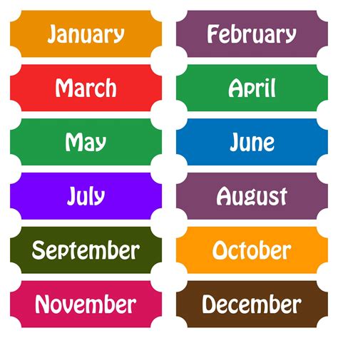 Printable Calendar Months Of The Year Pdf Months In A Year Month