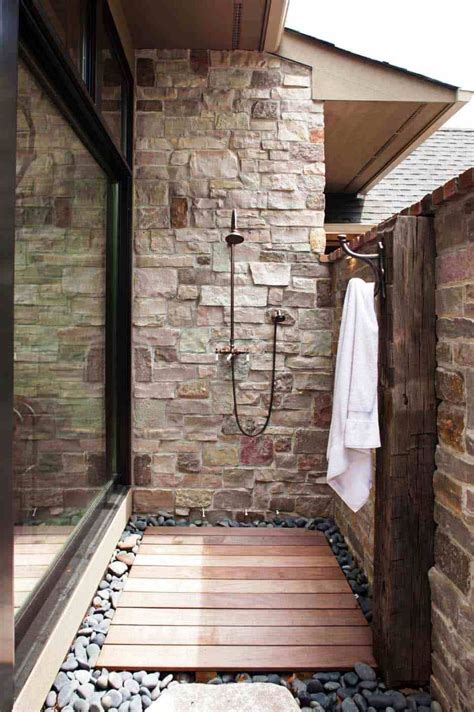 Stylish 30 Affordable Outdoor Shower Ideas To Maximum Summer Vibes Farmhouse Bathroom Remodel