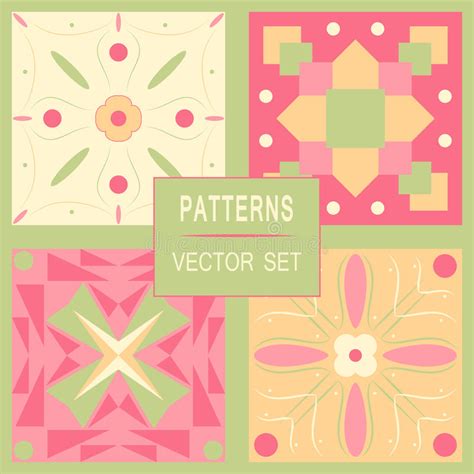 Patterns Vector Set Of Various Backgrounds Stock Vector Illustration