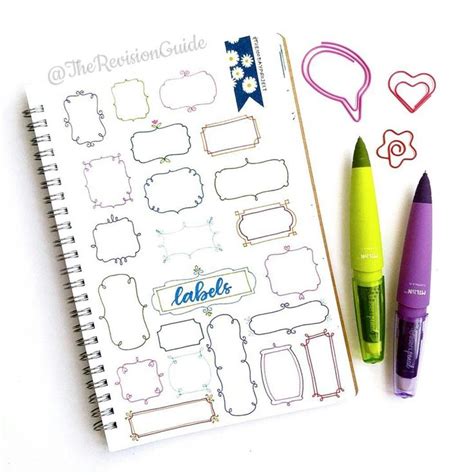 Adhesivos para cuadernos y ropa. Pin de Diana MC en Doodle | Titulos bonitos para apuntes ...