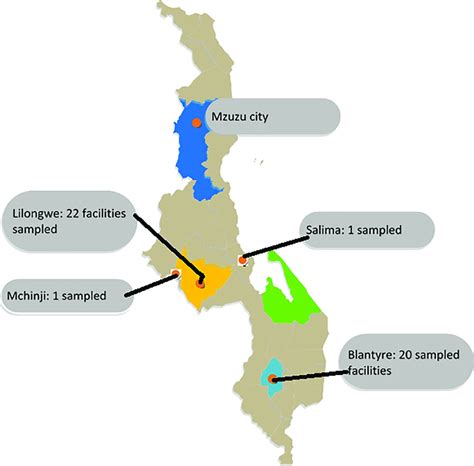 Map Of Malawi Showing Sampled Districts Available From Download