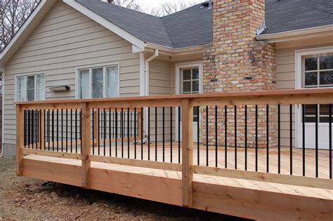 Chesterfield Cedar Decking And Railing With Aluminum Balusters Deck