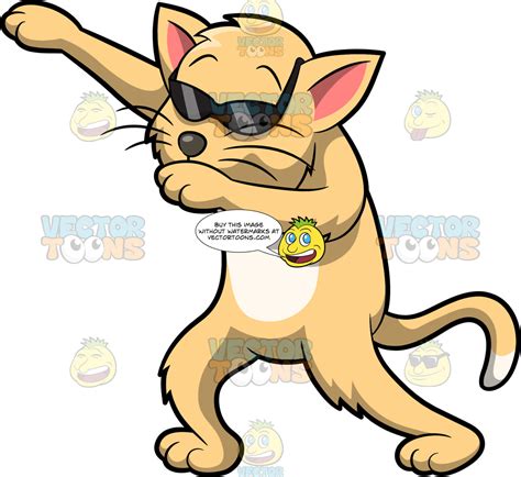 Dabbing Cool Cat Clipart Cartoons By Vectortoons
