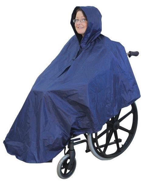 aidapt waterproof wheelchair poncho full weather protection showers rain cold drawstring