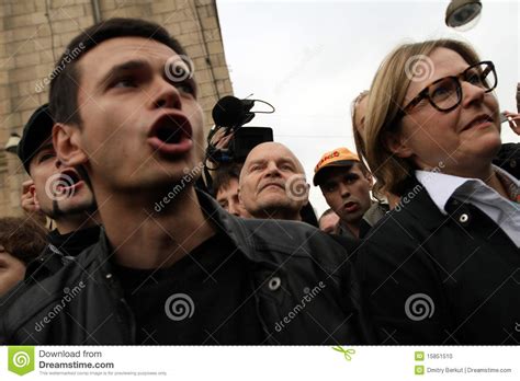 Anti Kremlin Rally In Moscow Editorial Image Image Of Fight Nemtsov