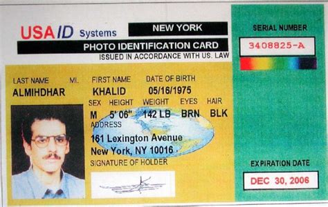 Filekhalid Al Mihdhar Usa Id Card 911myths