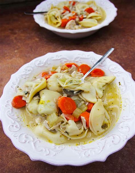 Easy Italian Chicken Tortelloni Soup Suebee Homemaker Hot Sex
