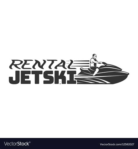 Jet Ski Rental Logo Badges And Emblems Isolated Vector Image