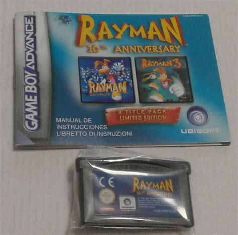 Rayman 10th Anniversary Game Boy Advance Da Collezione 2 Title Pack