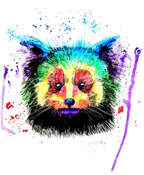 Rainbow Red Panda By Tank And Dps On Deviantart