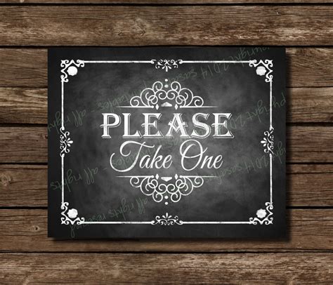 Printable Chalkboard Wedding Favors Sign By Sasafrasprintables