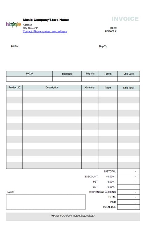 Invoice Template For Mac Free Download Riobrown