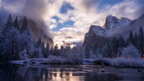 Merced River In Winter Backiee