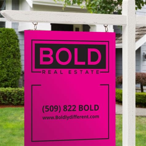 Bold Real Estate Sign Signage Contest