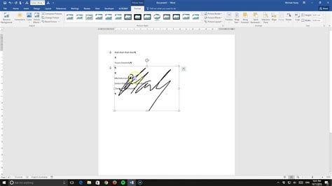 Creating And Saving Signature In Word Youtube
