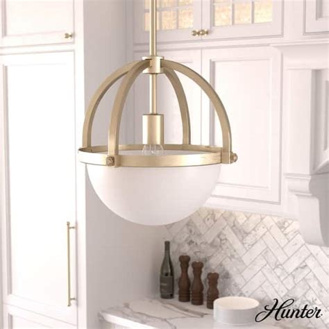 Hunter Ceiling Fan Glass Light Globe Triangle Base Twist And Lock