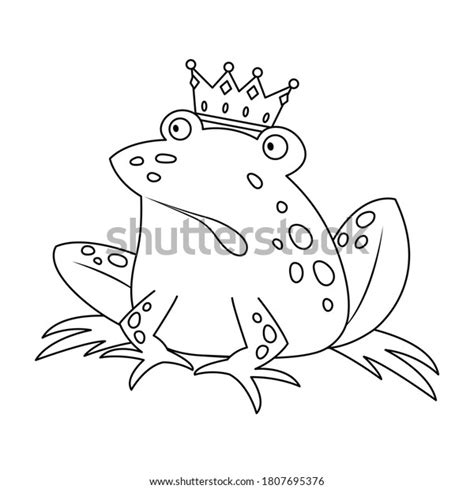 Prince Frog Wearing Crown Vector Illustration Stock Vector Royalty