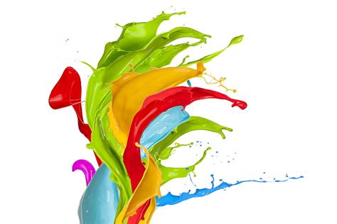 Hd Wallpaper Multicolored Paint Wallpaper Drops Squirt Colors