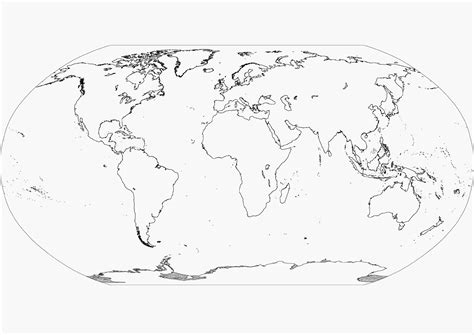 Blank Continents And Oceans Map Map Online Source