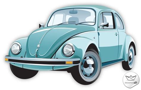 Volkswagen Beetle Clásico En Vector Vector Of Volkswagen Beetle