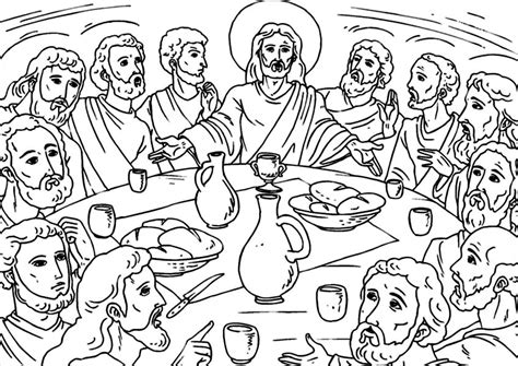 Jesus Last Supper Coloring