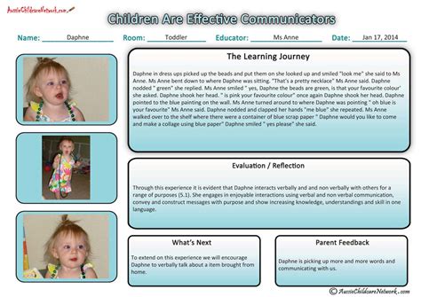 Child Observation Anecdotal Record Template Released Aussie Childcare