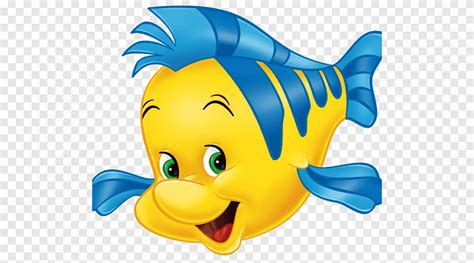 Yellow Fish Smiling Illustration Ariel Sebastian Queen Athena King