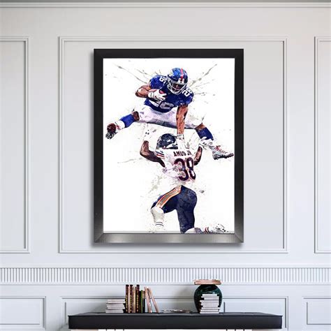 Saquon Barkley Adrian Amos Jr Poster New York Giants Canvas Etsy