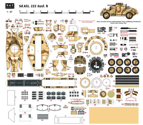 A Paper Model Of An Army Vehicle With Parts And Instructions To Make It