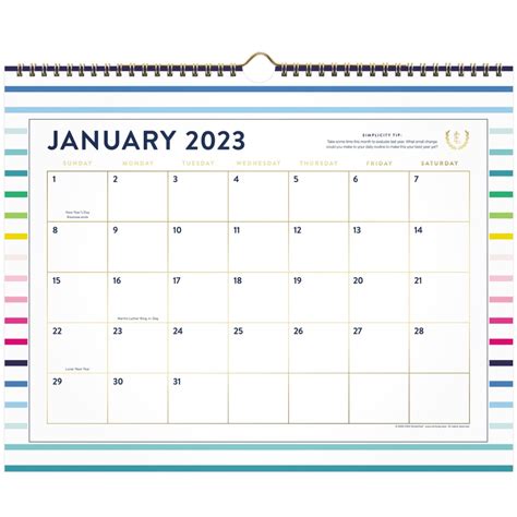 Simplified By Emily Ley For At A Glance Happy Stripe 2023 Ry Monthly
