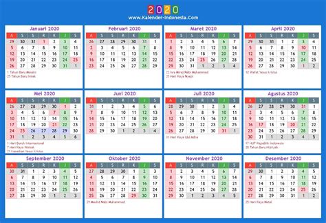 Indonesia Calendar Dunia Sosial