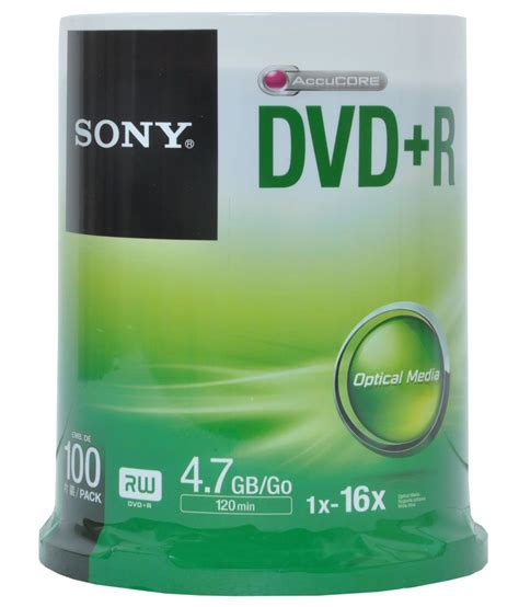 Sony Dvdr 47gb 1x 16x Blank Dvd Pack Of 100 Buy Sony Dvdr 47gb