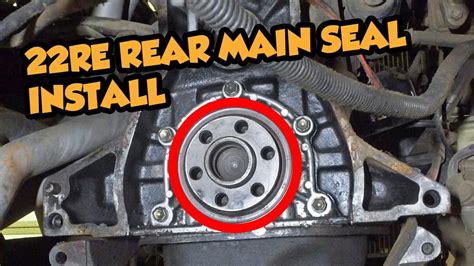 How To Install A Rear Main Seal 22re Toyota 3rd Gen Pickup Youtube