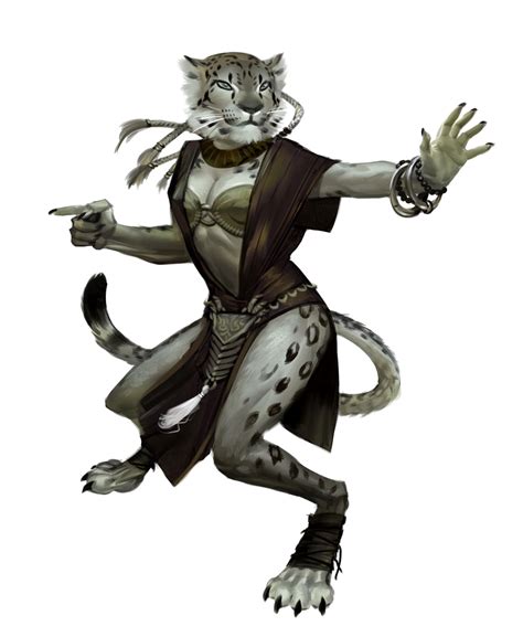 Female Catfolk Monk Or Brawler Pathfinder Pfrpg Dnd Dandd D20 Fantasy