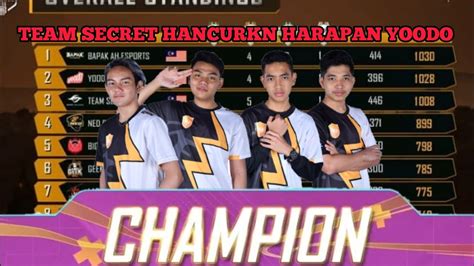Team secret showing what it means to fight every second on the battleground and is ready to compete in. TEAM SECRET HAPUSKAN HARAPAN YOODO GANK~FINAL MATCH PMPL ...