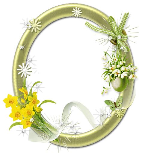 Cute Oval Png Photo Frame With Flowers Gallery Yopriceville High