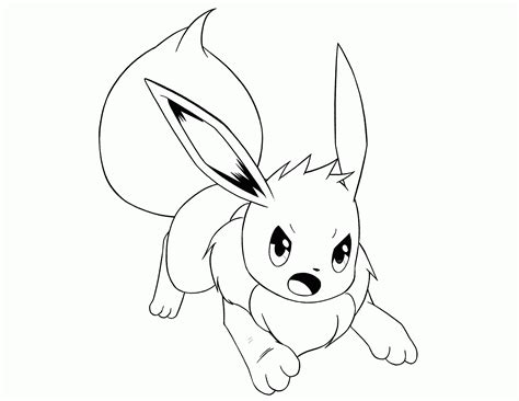 Pokemon Printable Coloring Pages Eevee Eevee Coloring Pages Kids