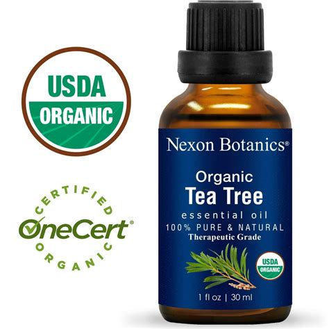 Nexon Botanics Organic Tea Tree Oil 30 Ml Melaleuca Alternifolia Oils Pure Natural