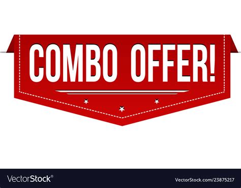 Combo Offer Banner Design Royalty Free Vector Image