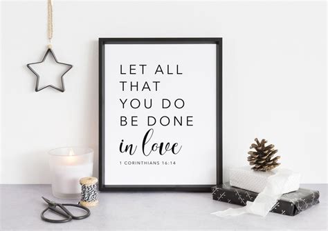 Let All That You Do Be Done In Love Bible Verse Print 1 Etsy