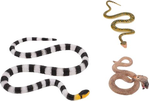 Honmeet Teiliges Schlangenmodell Tierspielset Lebensechte Schlangen Requisite Tischdekoration