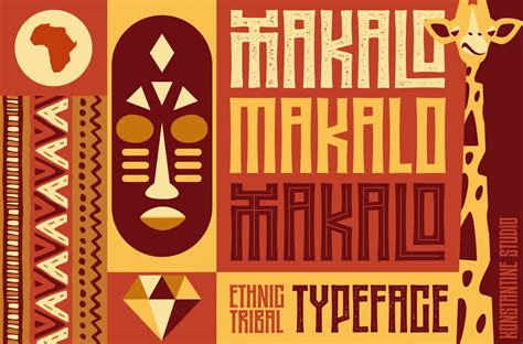 Makalo Ethnic Tribal Fonts Konstantine Studio