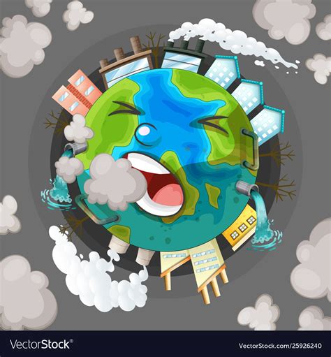 Cartoon Pictures Of Earth Pollution The Earth Images Revimageorg