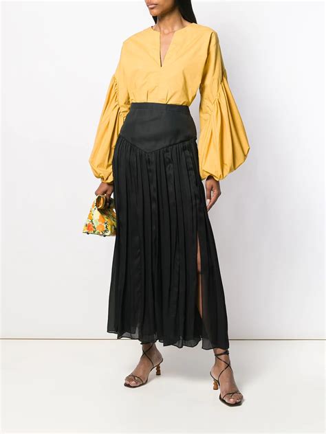 Emanuel Ungaro Pre Owned 1990s Pleated Maxi Skirt Farfetch Pleated